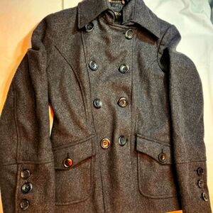 Guess Wool Jacket Womens Size Medium Black